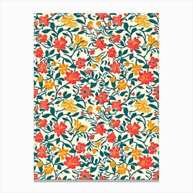 Flores Vista London Fabrics Floral Pattern 2 Canvas Print