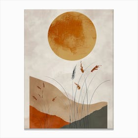 Sunset In The Meadow Canvas Print