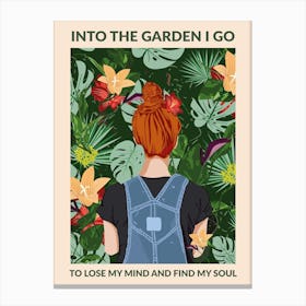 Into The Garden (Redhead)  Canvas Print
