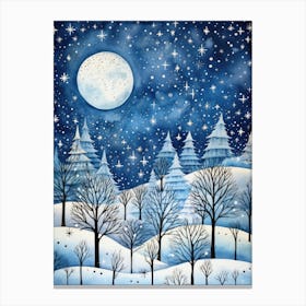 Snowy Night Canvas Print