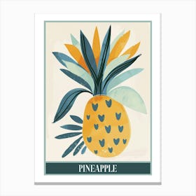 Pineapple Tree Illustration Flat 6 Poster Canvas Print