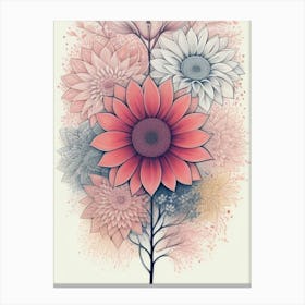 Flowers In A Tree Canvas Print