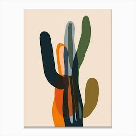Notocactus Cactus Minimalist Abstract Illustration 3 Canvas Print