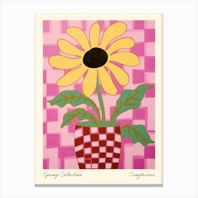 Spring Collection Sunflowers Flower Vase 1 Canvas Print