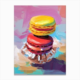Macaroons Oil Painting 3 Canvas Print
