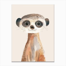 Charming Nursery Kids Animals Meerkat 4 Canvas Print