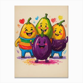 Eggplants 3 Canvas Print