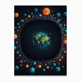 Space Background Canvas Print