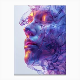 Digital - Woman In Smoke Canvas Print