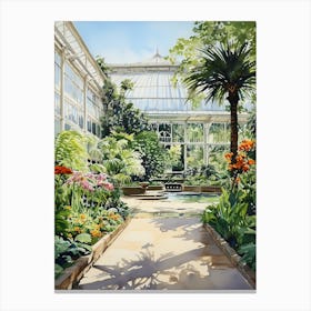 Royal Botanical Gardens Kew Uk Watercolour 2 Canvas Print