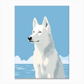 White dog 1 Canvas Print