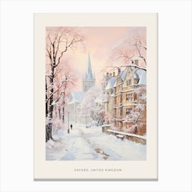 Dreamy Winter Painting Poster Oxford United Kingdom 3 Canvas Print