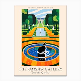 The Garden Gallery, Versailles Gardens France, Cats Matisse Style 2  Canvas Print