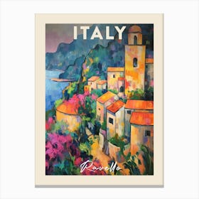 Ravello Italy 2 Fauvist Painting Travel Poster Canvas Print