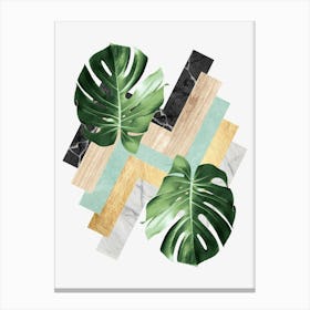 Geometric and floral composition 7 Canvas Print