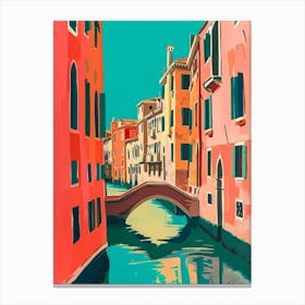 Abstract Venice poster illustration Canvas Print