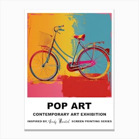 Poster Retro Bicycle Pop Art 3 Canvas Print