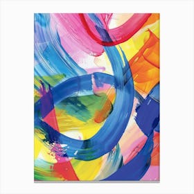 Colourful Brush Strokes 7 Canvas Print