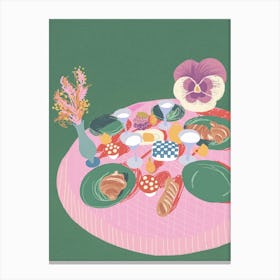 Pink Table Canvas Print