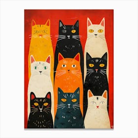 Group Of Cats 2 Canvas Print