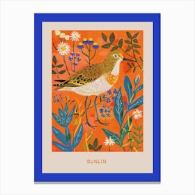 Spring Birds Poster Dunlin 2 Canvas Print