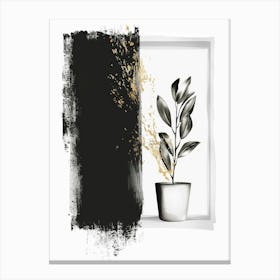 Black And Gold 75 Canvas Print