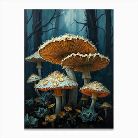 Mushrooms In The Forest 10 Canvas Print