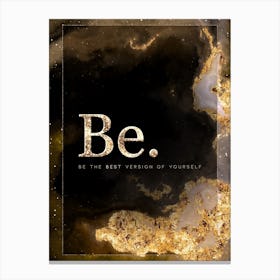 Be Gold Star Space Motivational Quote Canvas Print