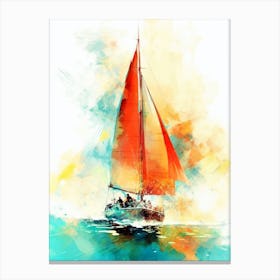 Sailboat Painting 1 sport Canvas Print