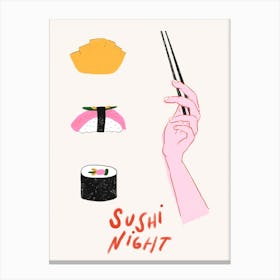Sushi Night Canvas Print