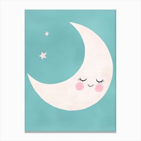 Sleepy Moon Canvas Print