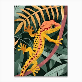 Lizard Modern Gecko Illustration 6 Canvas Print