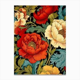 Peonies Wallpaper 10 Canvas Print