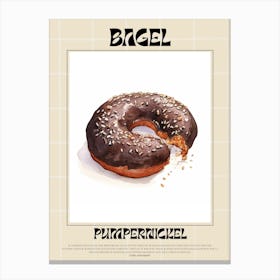 Pumpernickel Bagel 1 Canvas Print