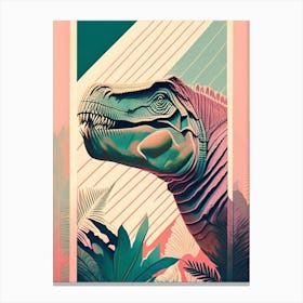 Giganotosaurus Pastel Dinosaur Canvas Print