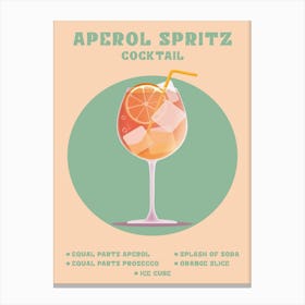 Aprol Spritz Cocktail 1 Canvas Print