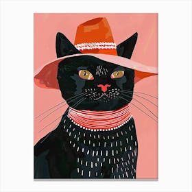 The Stylish Black Cat Canvas Print