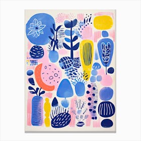 Melbourne Gardens Abstract Riso Style 1 Canvas Print