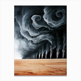 Storm Clouds In The Desert Canvas Print