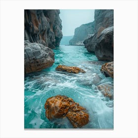 Cliffs Of Crete Canvas Print