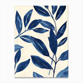 Blue Leaves 30 Canvas Print