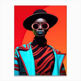 Afrofuturist Aura: Celestial Fashion Flair Canvas Print