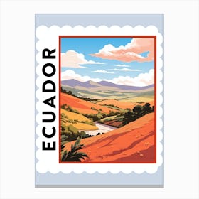 Ecuador Travel Stamp Poster Canvas Print
