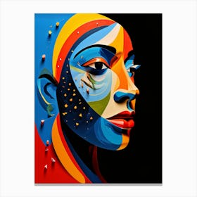 Minimalistic Abstract Face Canvas Print