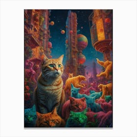 Cats In The City Canvas Print