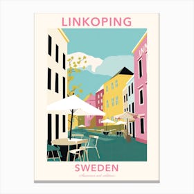 Linkoping, Sweden, Flat Pastels Tones Illustration 2 Poster Canvas Print