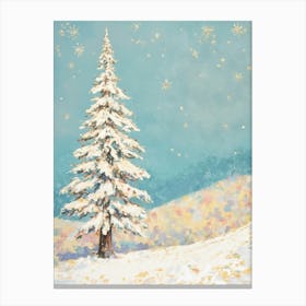 Snowy Tree Canvas Print