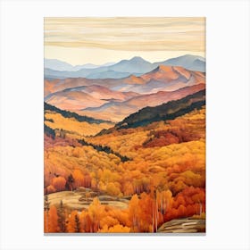 Autumn National Park Painting Sierra Nevada National Park Spain 3 Canvas Print