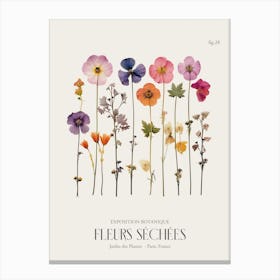 Fleurs Sechees, Dried Flowers Exhibition Poster 28 Canvas Print
