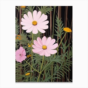 Flower Illustration Cosmos 1 Canvas Print